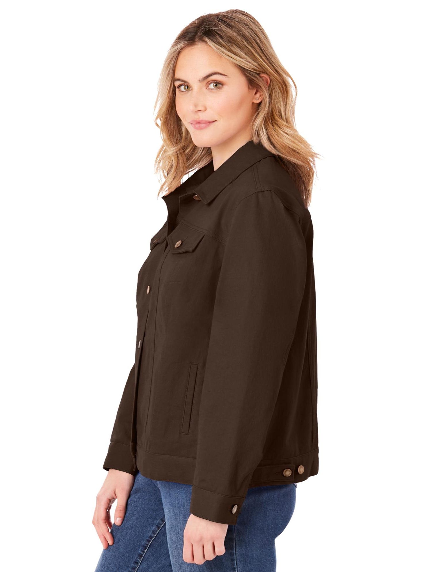 Women's Plus Size Stretch Denim Jean Jacket