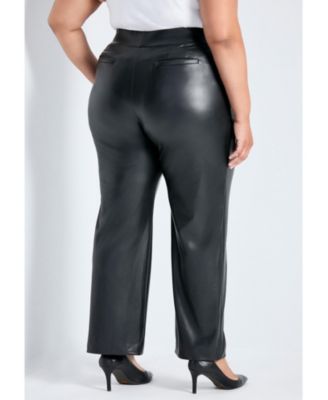 Women's Plus Size Tessa Leather Wide Leg Pant