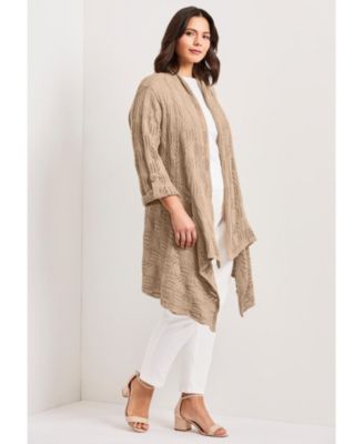 Women's Pointelle Sweater Cardigan