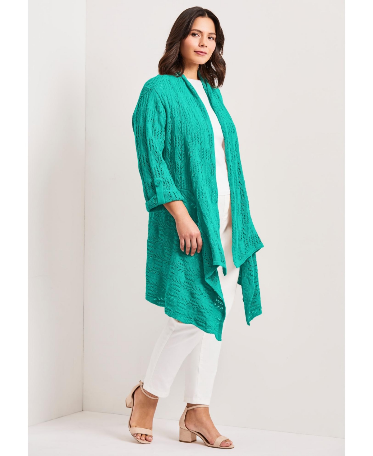 Avenue Women's Pointelle Sweater Cardigan