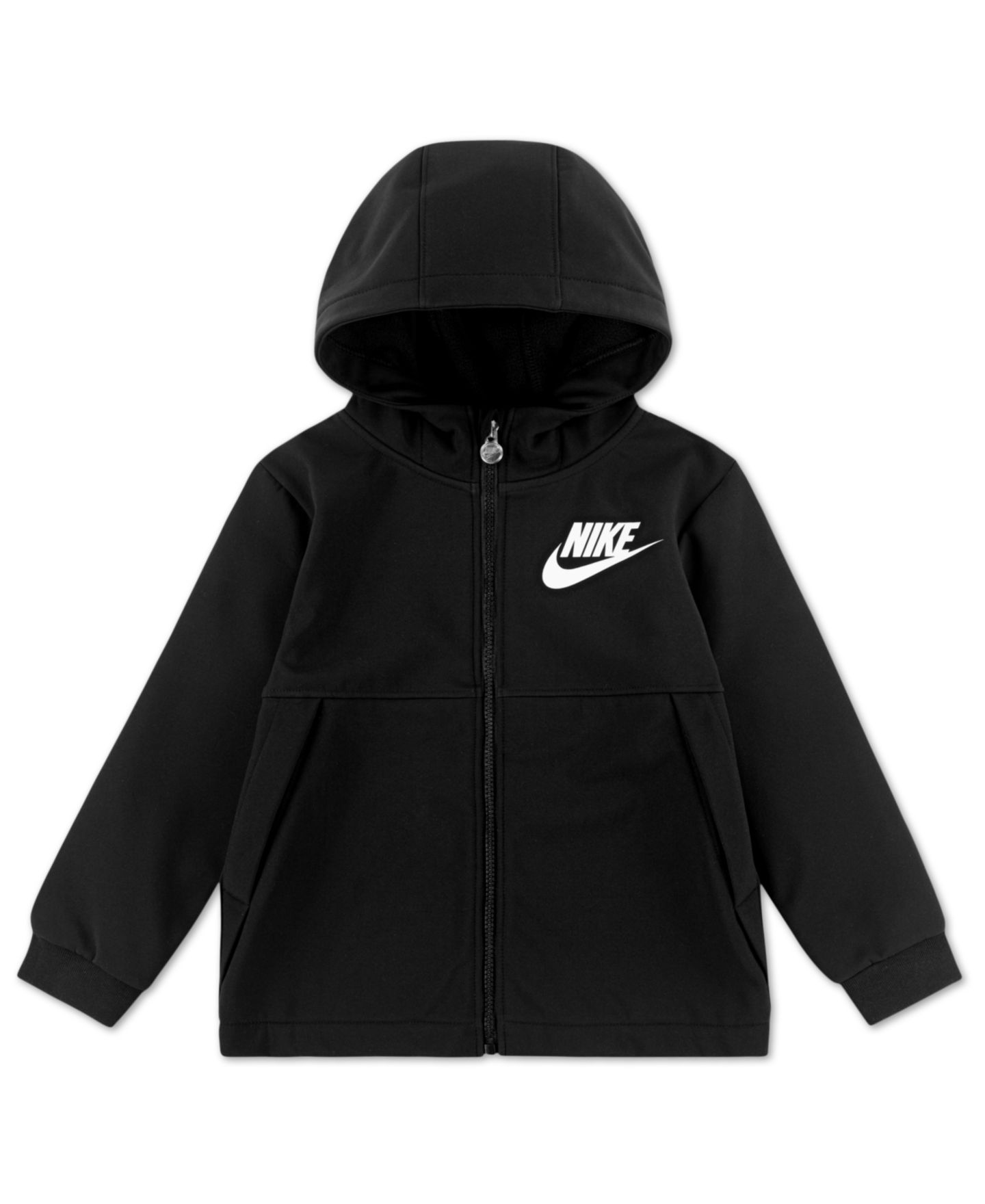 Куртка Nike Hooded Full-Zip Fleece Jacket для мальчиков, цвет: Чёрный — фото 1