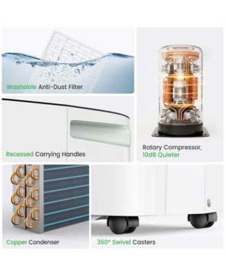 150 Pint Energy Star Dehumidifier with Drain Hose for Home, Basement & Large Space, 7000 Sq. Ft - intelligent Control