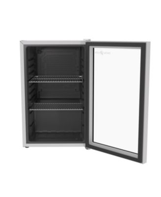 Premium 69 L Beverage Refrigerator 2.4 Cu. Ft. Freestanding Mini Fridge With Glass Door in White