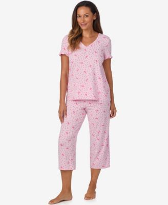 Women's Short Sleeve Cropped Pj Set