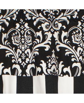 Ozbourne Style Banded 3" Rod Pocket Valance 50" x 16" Black