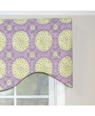Canne Cornice 100% Cotton with Fully Lined 3" Rod Pocket Valnance for Windows 50" x 17" Heather