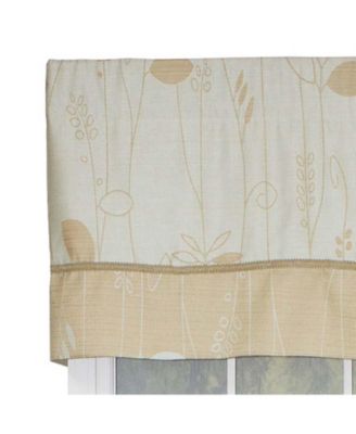 Aquarelles Window Treatment Banded Premium Quality Valance 3" Rod Pocket 50" x 16" Aqua Mist