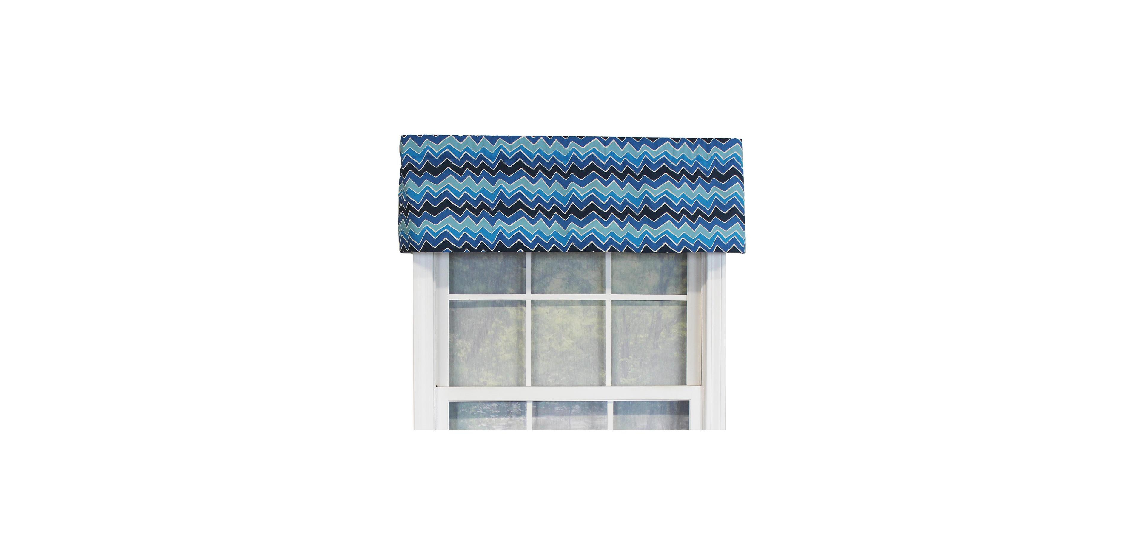Rlf Home See Saw Tailored 100% Cotton with Fully Lined 3" Rod Pocket Valnance for Windows