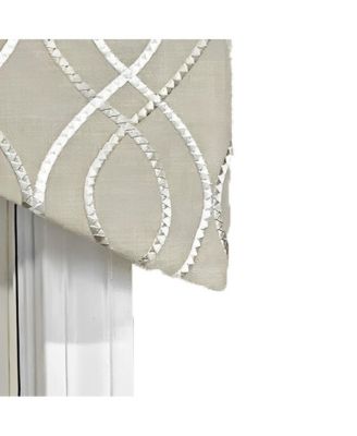 Fast Driver Cornice 3" Rod Pocket Window Valance 50" x 17" Pearl