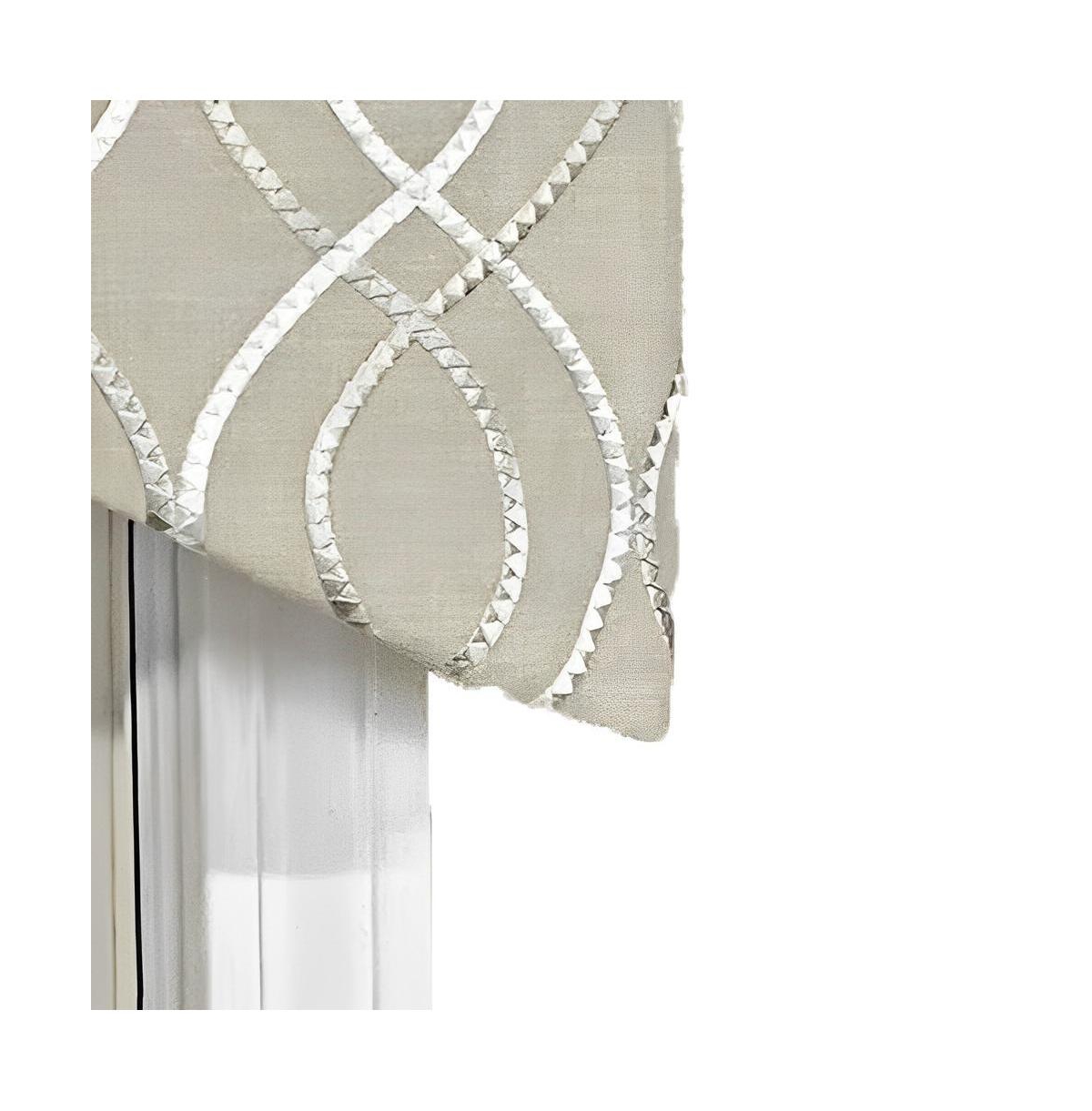 Fast Driver Cornice 3" Rod Pocket Window Valance 50" x 17" Pearl by Rlf Home