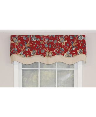 Gianna Glory Valance Spa. 3" Rod Pocket, Layered, Trimmed