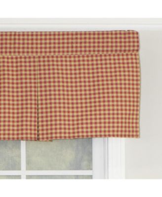 Le Fleur Pleated 100% Cotton with Fully Lined 3" Rod Pocket Valnance for Windows 42" x 15" Coral
