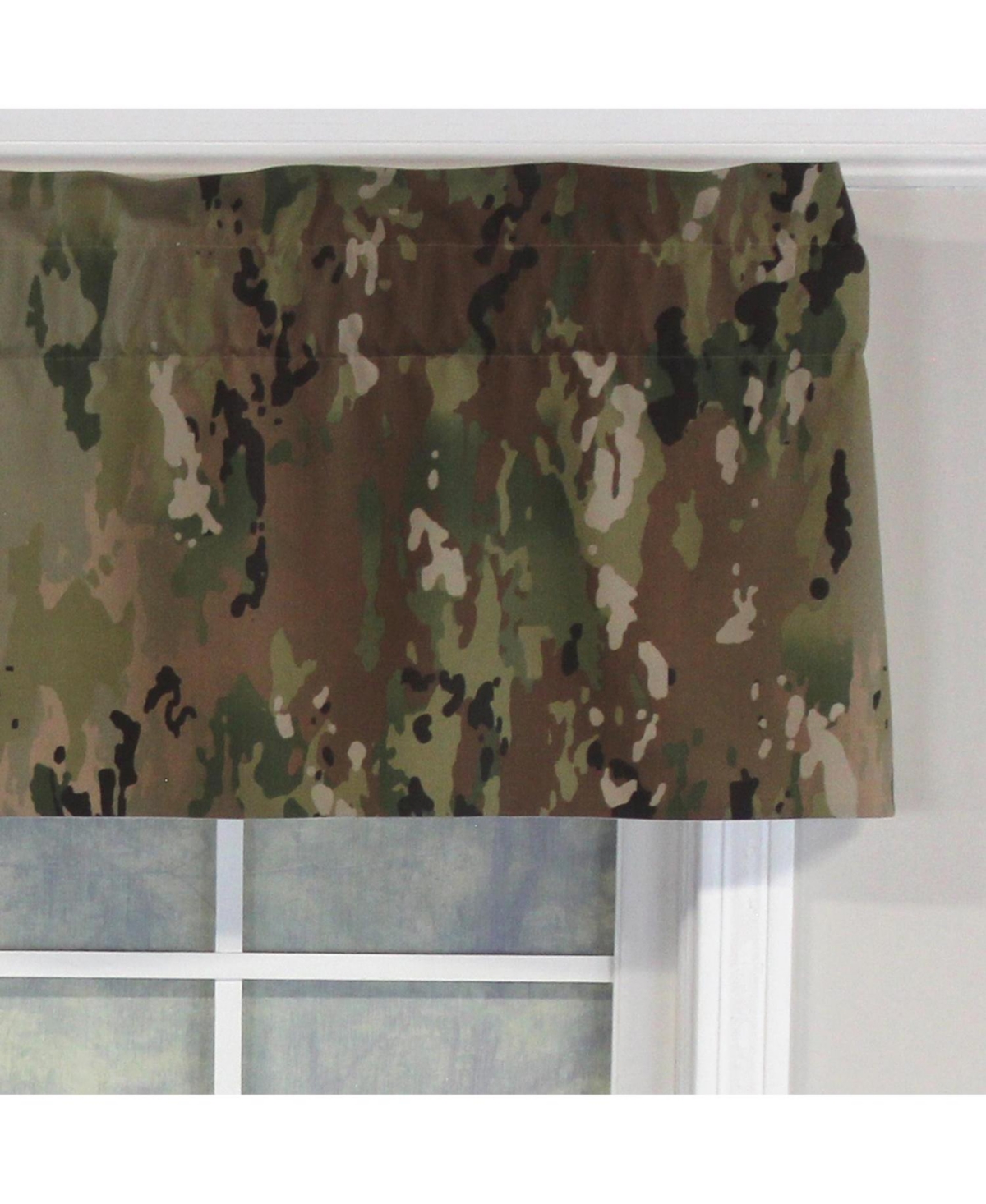Rlf Home Cloak Tailored 100% Cotton with Fully Lined 3" Rod Pocket Valnance for Windows 50" x 14" Green