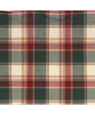 Cabin Plaid Tailored 100% Cotton with Fully Lined 3" Rod Pocket Valnance for Windows 50" x 14" Forest