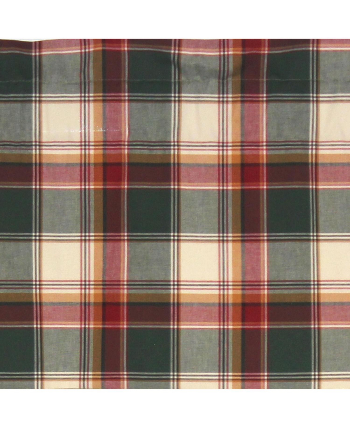 Rlf Home Cabin Plaid Tailored 100% Cotton with Fully Lined 3" Rod Pocket Valnance for Windows 50" x 14" Forest