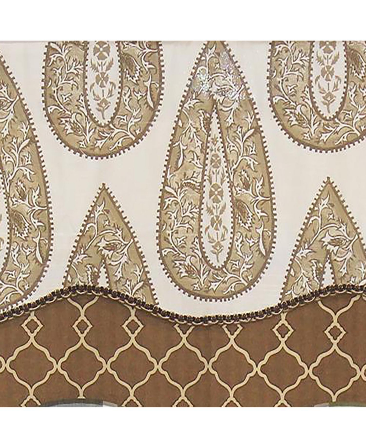 Rlf Home Yorkshire Window Treatment Glory Premium Quality Valance 3" Rod Pocket 50" x 16" Cafe