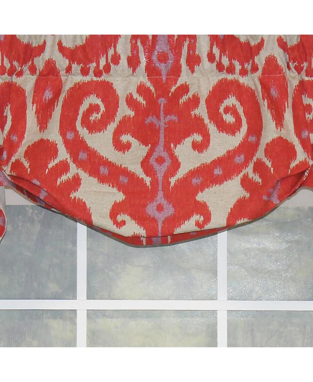 Rlf Home Vibrant Colors in Southwest Designs Butterfly Stylish Windows Valance 3" Rod Pocket 50" x 16" Hibiscus Orange