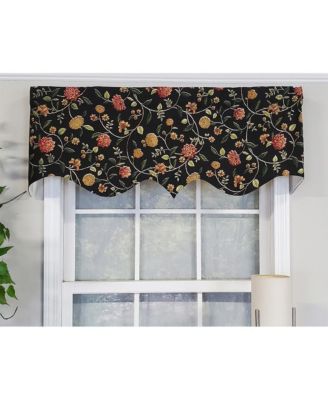 Modern Design Classic Nightfall Regal Style Window Valance 50" x 17" Black