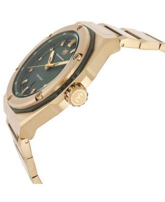 Men's TM-416062 CORAL Quartz 3 Hand Olive Green Dial Watch