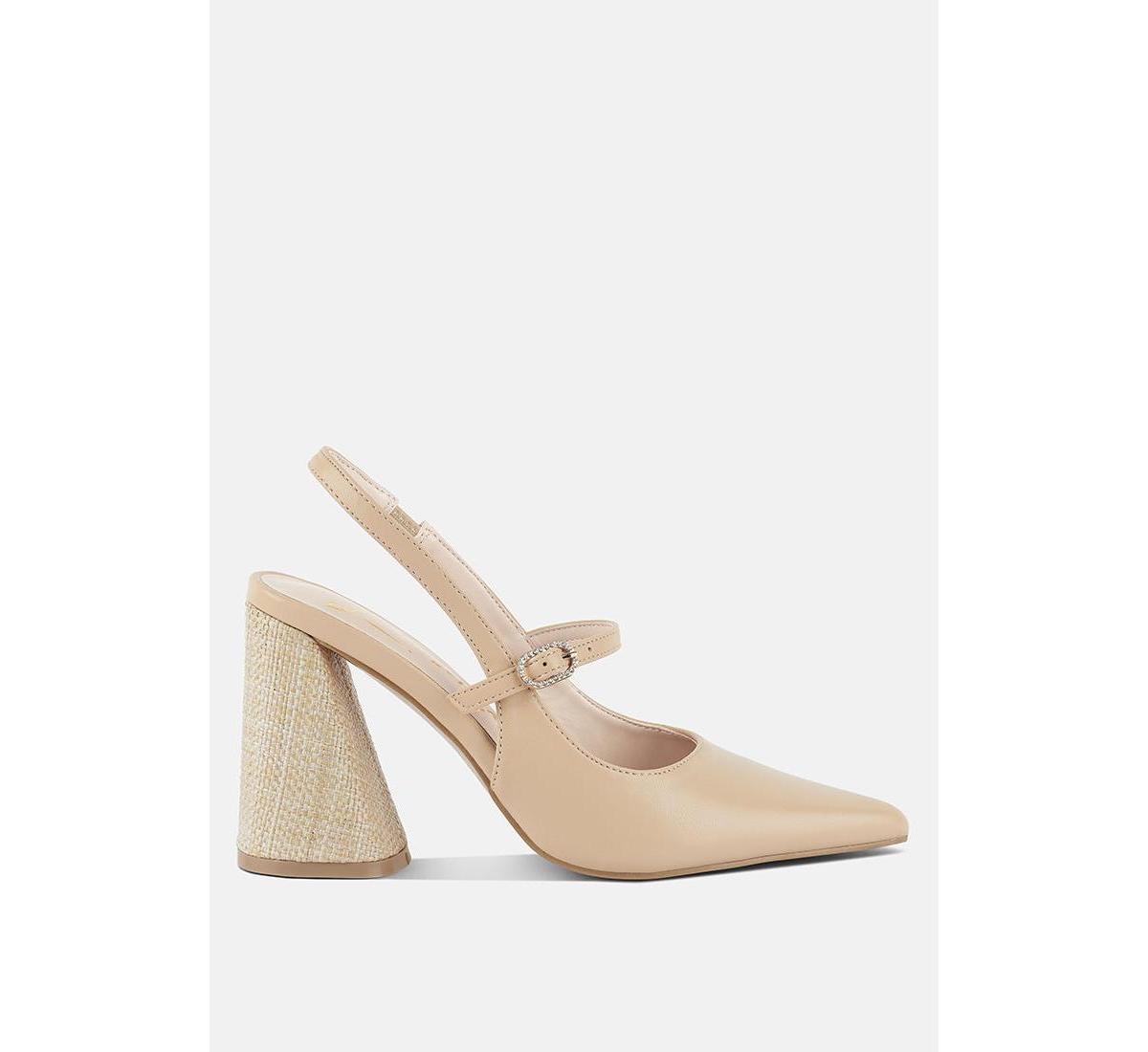 nougat flared heel party sandals