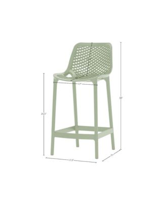 Mykonos Mint Outdoor Patio Stool, Set of 4