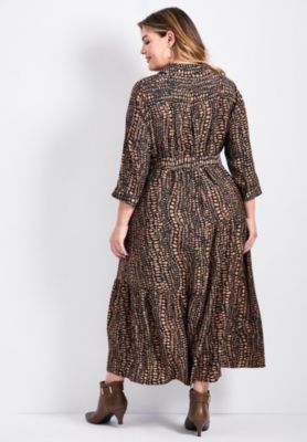 Women's Plus Size Flora Belted Shirtdress