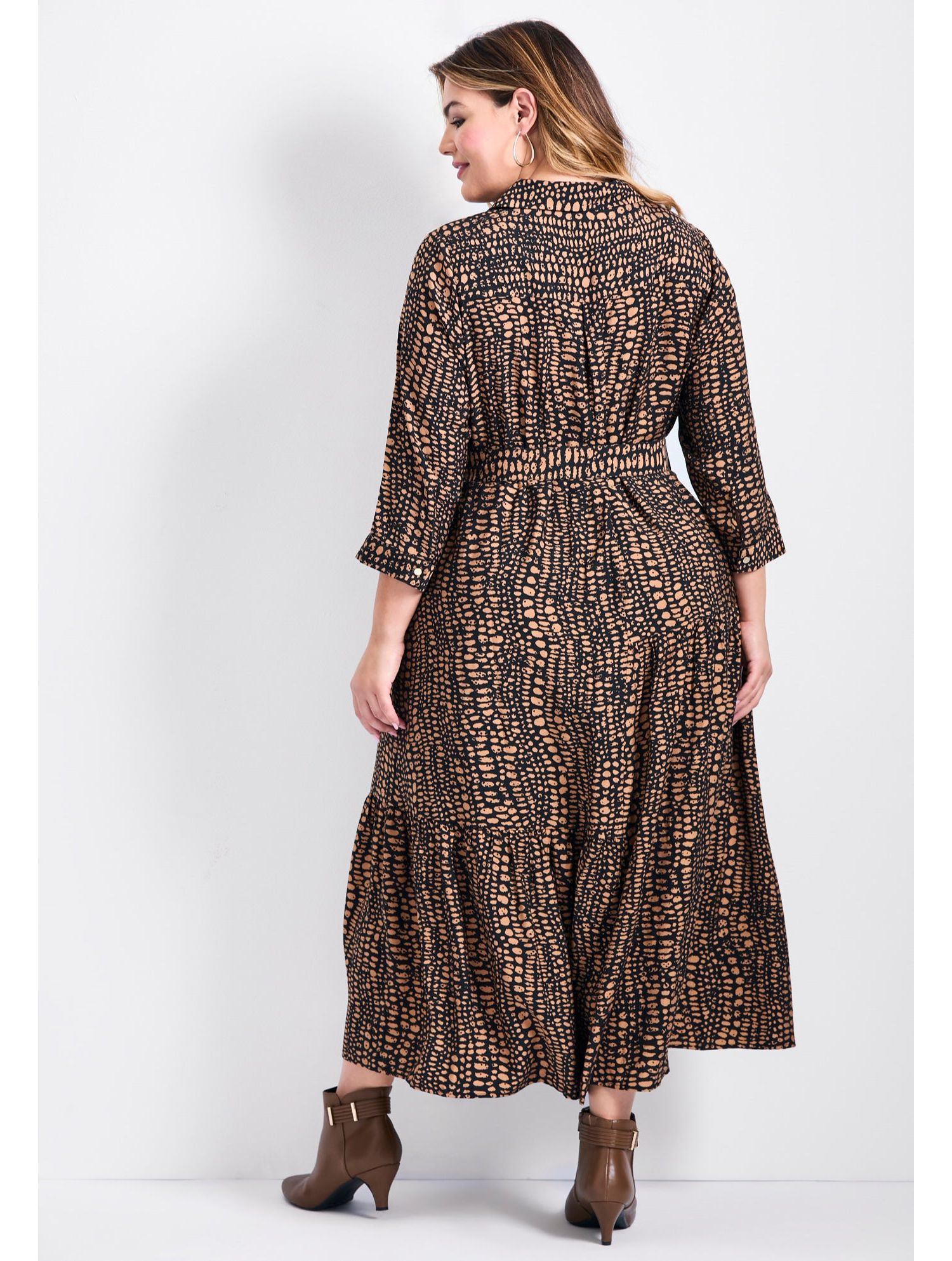 Women's Plus Size Flora Belted Shirtdress
