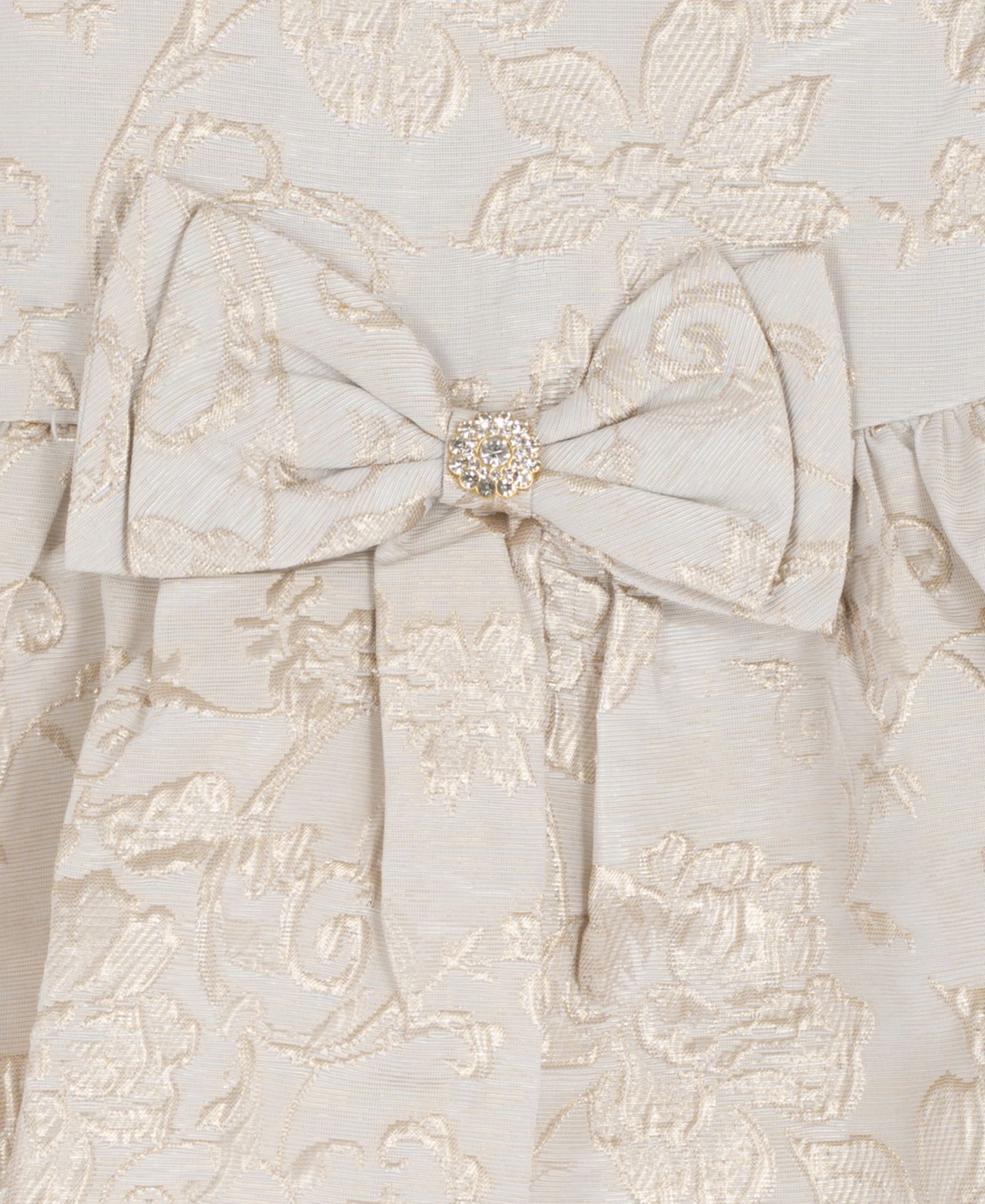 Платье Rare Editions Round Neck Shimmery Bow Detail для девочек, цвет: Слоновая кость — фото 3