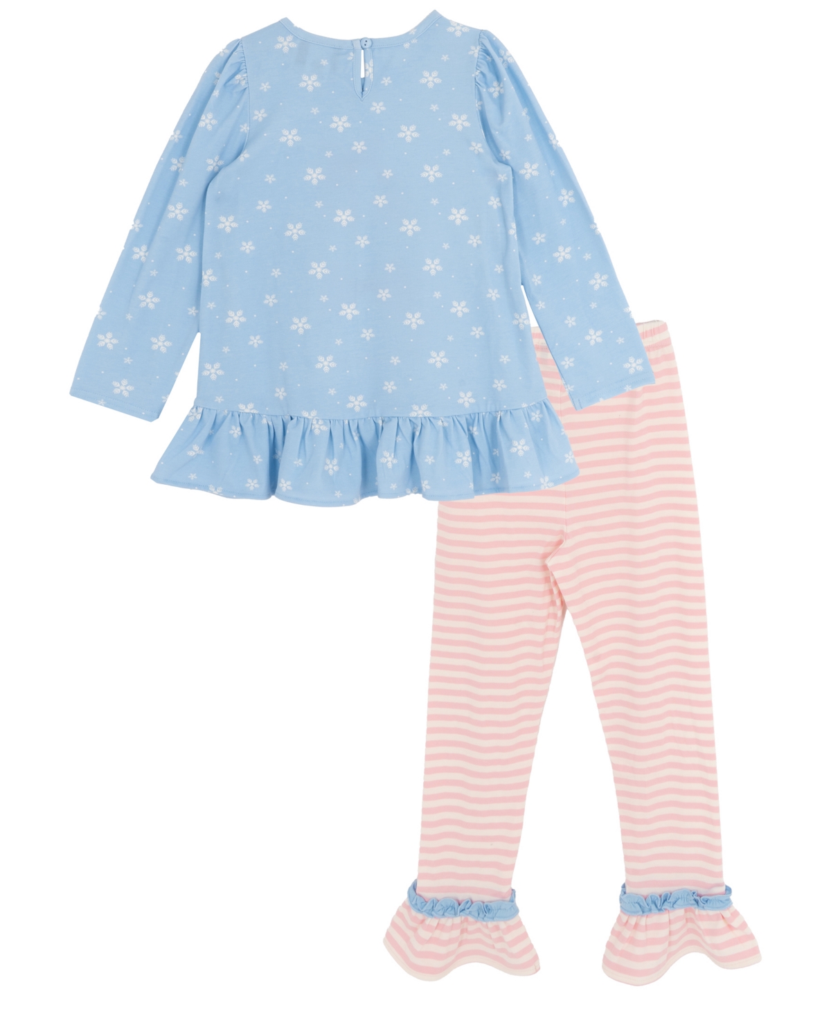 Rare Editions Girls 4t-6x Long-sleeve Top And Leggings, 2-piece Set In Blue