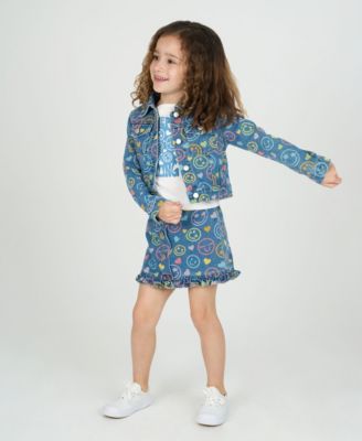 Girls' 4T-6X T-Shirt, Skirt, and Jacket, 3-Piece Set