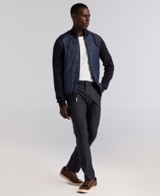 Men's Quilted Front Zip Sweater