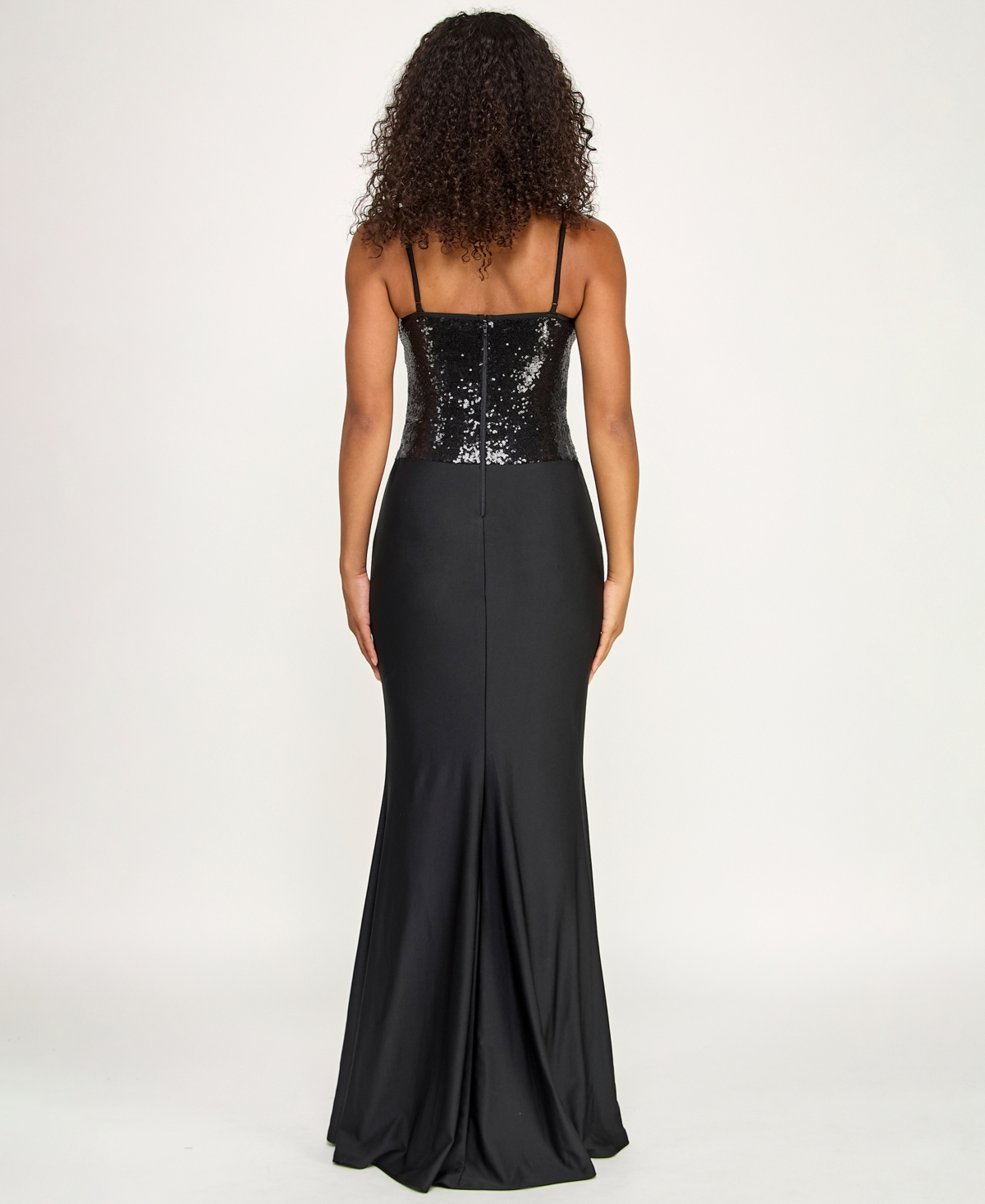 Seni & Cade Women's Peekaboo Slits Long Dress In Black