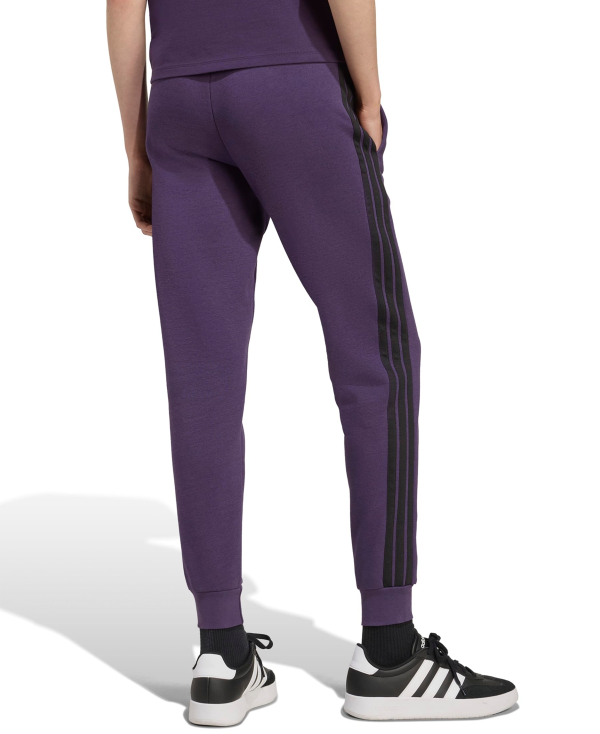 adidas Women's Essentials Three Stripes Fleece Slim Pants