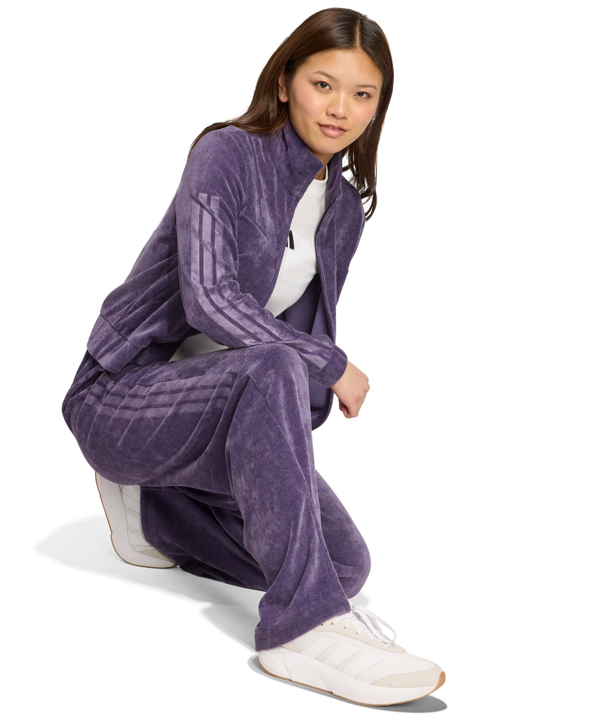 Adidas Originals Women's House Of Tiro Open-hem Pants In Purple