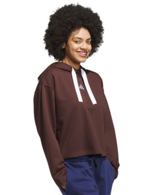 Women's Fleece 3-Stripes Loose-Fit Hoodie