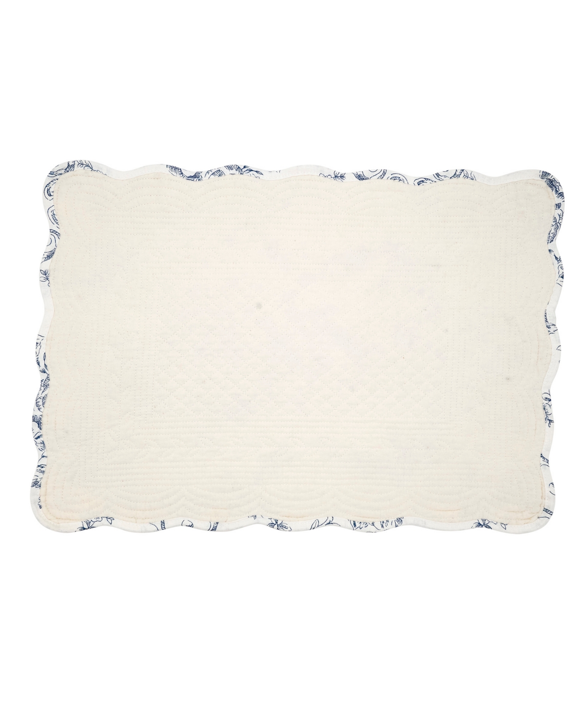 Saro Lifestyle Quilted Toile Floral Placemat, Set Of 4 In Purple