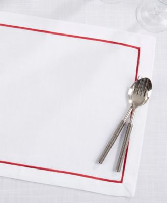 Embroidered Line Design Placemat, Set of 4