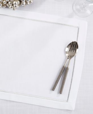 Embroidered Line Design Placemat, Set of 4