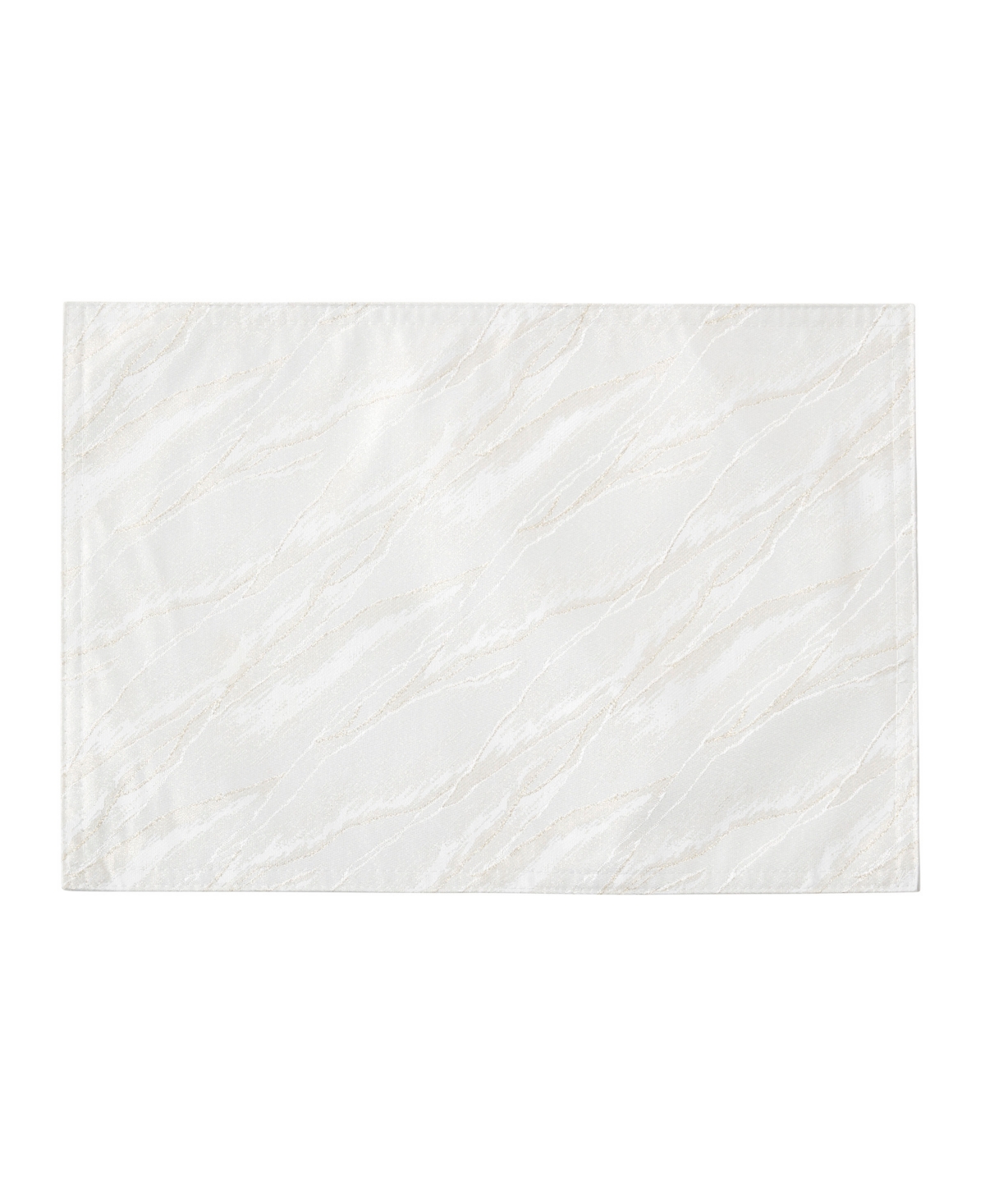 Saro Lifestyle Metallic Shimmer Placemat, Set Of 4 In White