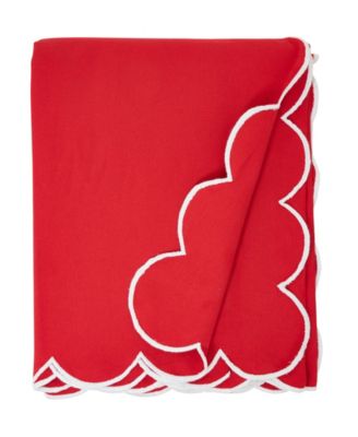 Scalloped Tablecloth, 80" x 80"