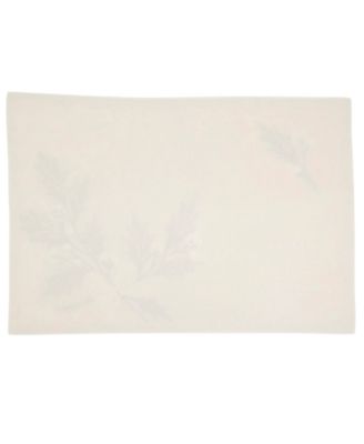 Linen Blend Holly Leaves Placemat, Set of 4