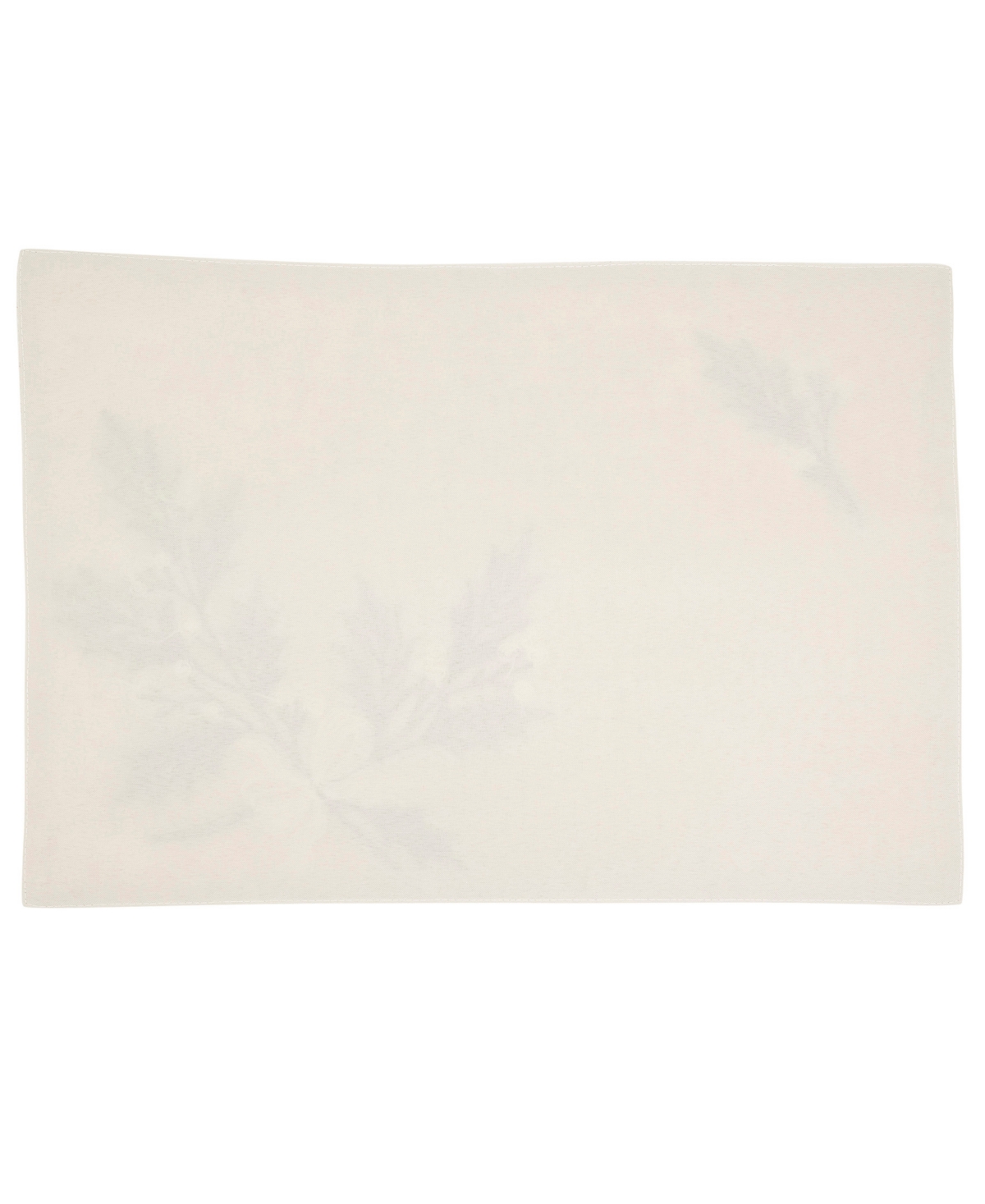Saro Lifestyle Linen Blend Holly Leaves Placemat, Set Of 4 In Brown