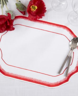Elegant Embroidery Detail Placemat, Set of 4