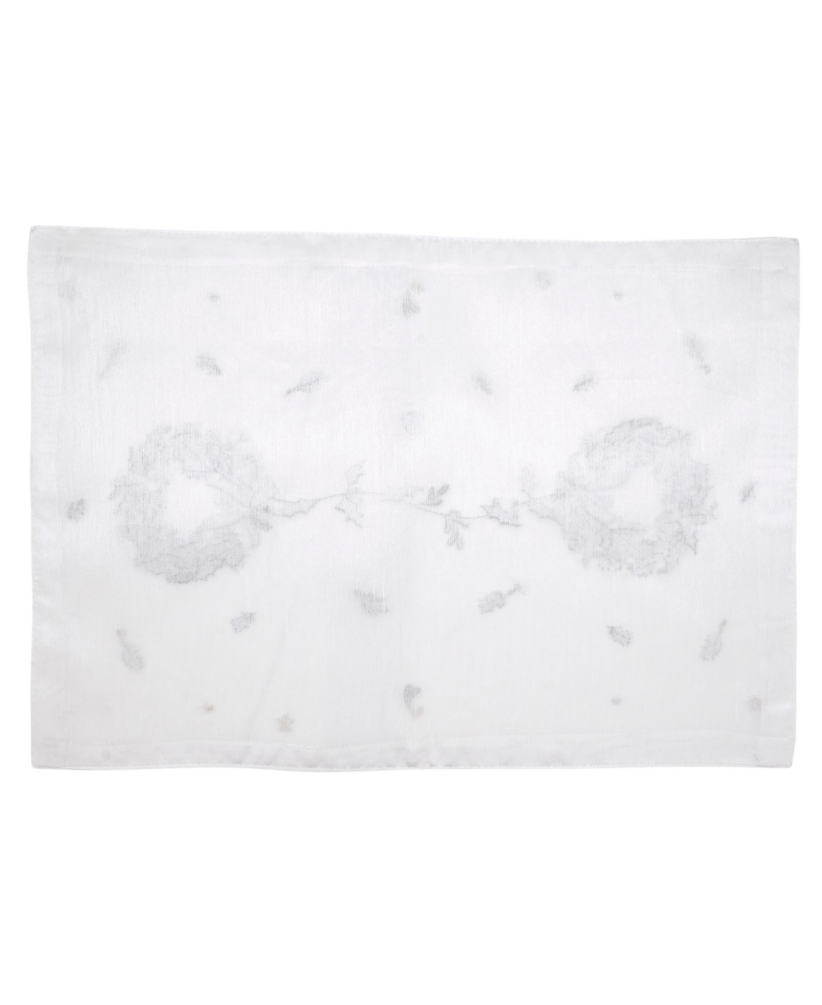 Saro Lifestyle Embroidered Wreath Placemat, Set Of 4 In White