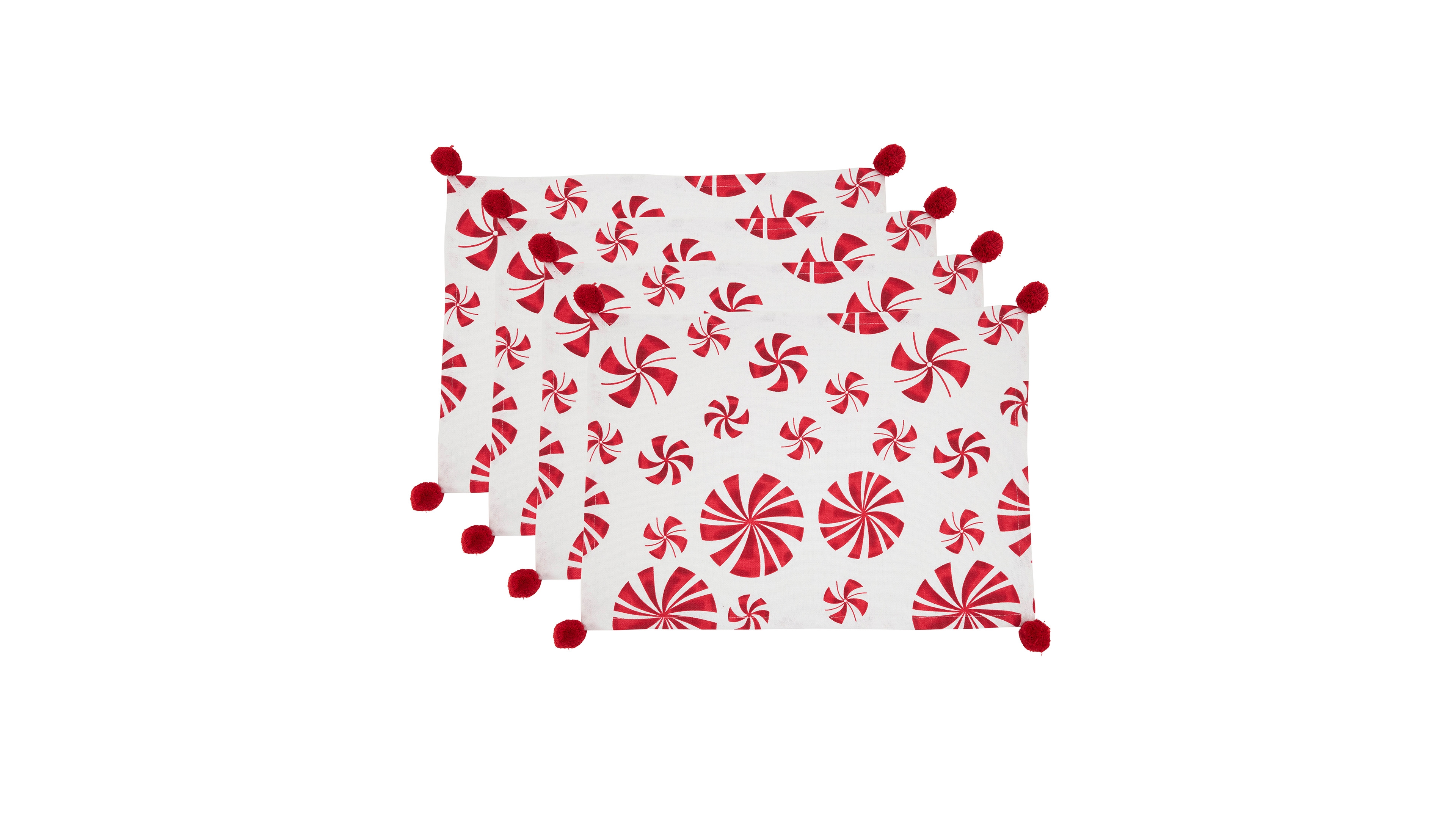 Saro Lifestyle Peppermints Placemat, Set of 4
