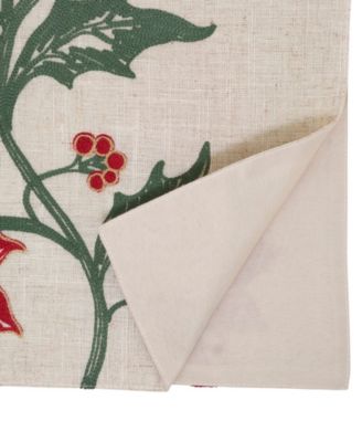 Poinsettia Table Runner, 16" x 70"