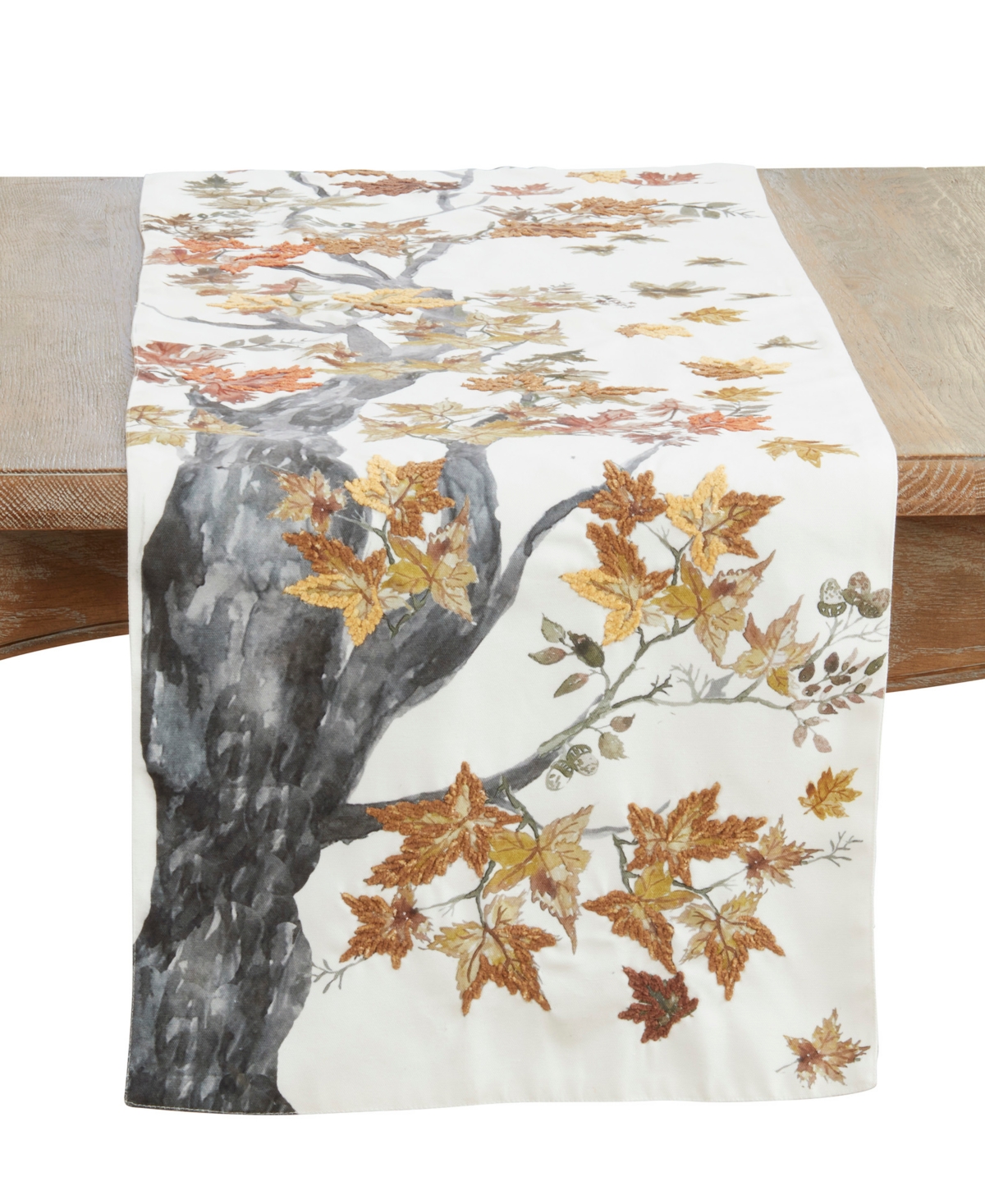 Saro Lifestyle Fall Tree Table Runner, 16" x 72"