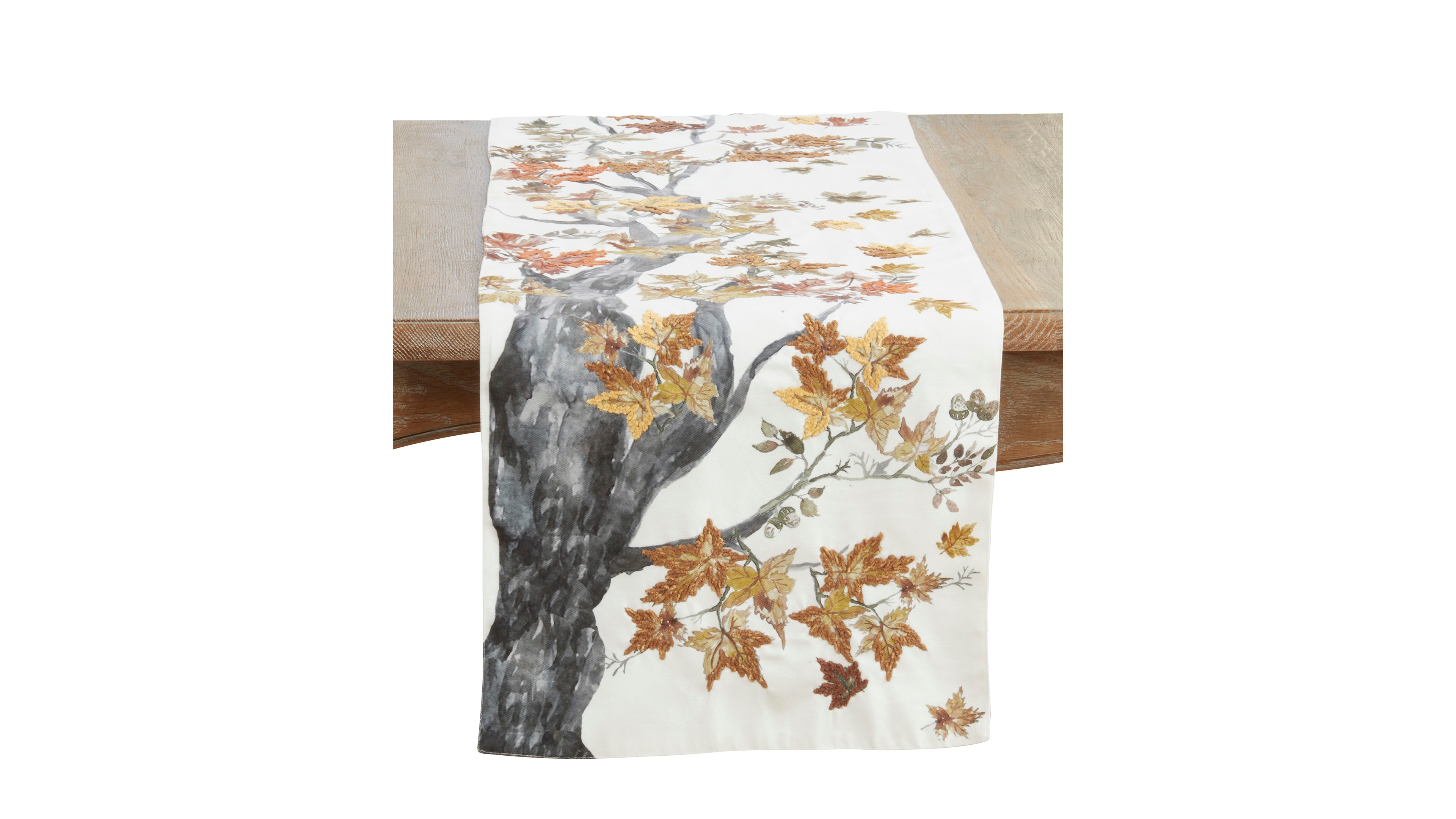 Saro Lifestyle Fall Tree Table Runner, 16" x 72"