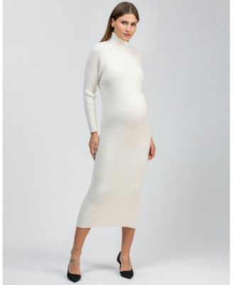 Maternity Ribbed Turtleneck Bodycon Maxi Dress Giorgia