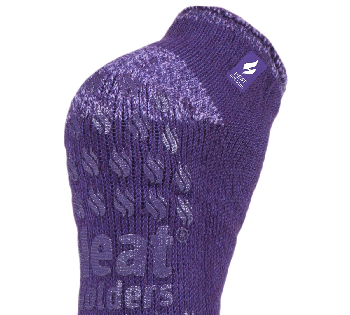 Heat Holders Twist Ankle Slipper Socks In Purple
